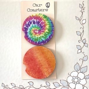 4/$15 Car Coaster Set Handmade